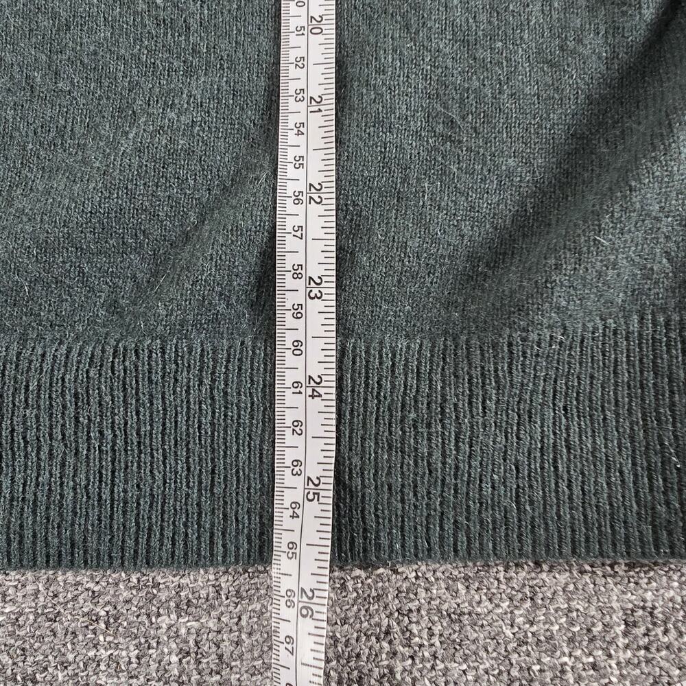 100% CASHMERE C By Bloomingdales Turtleneck Sweater Large forrest Green 4.99shp - Picture 5 of 7